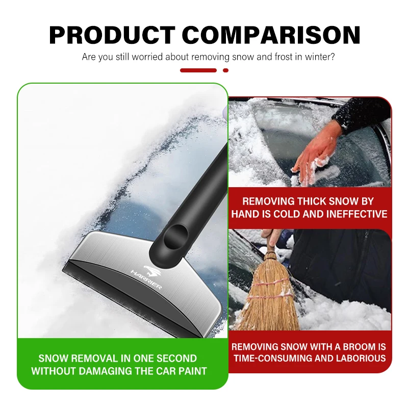 Car Snow Shovel Winter Windshield Defrosting Ice Scraper Tool For Toyota Highlander Auris Harrier Prius Crown Prado 120 150