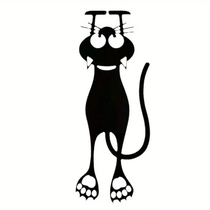 1/2pcs 크리 에이 티브 편지지 검은 고양이 책갈피 책 3D 플라스틱 스테레오 동물 책 마크 학생 교사의 선물