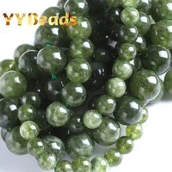 Natural Stone Canada Jades Beads For Jewelry Making Round Loose Spacer Beads Fit DIY Charms Bracelets Necklace 4 6 8 10 12mm 15