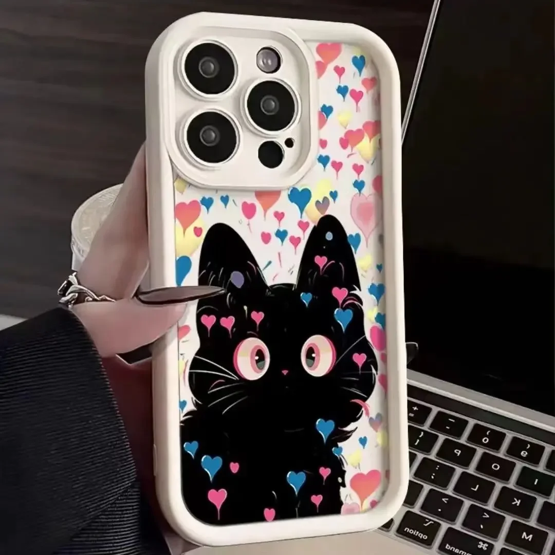 Redmi Note 13 11 12 Pro Plus 5G Cute Cartoon Cat etui na telefon Xiaomi Redmi Note 11S 12S 10S 10 Pro 12C 13C 4G