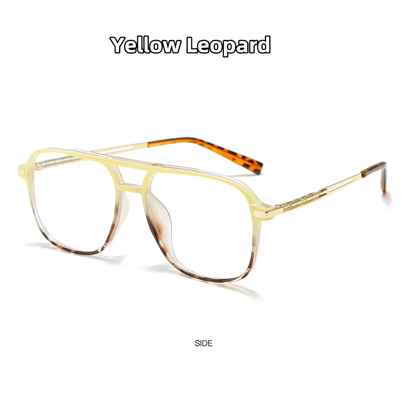 KOCOLIOR Neue Mode Doppel Strahl Großen Rahmen Lesebrille für Männer und Frauen Photochrome Anti Blau Licht Presbyopie Brille – Detail 13