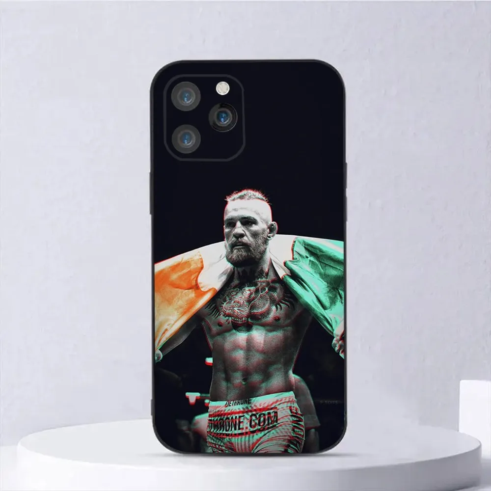 Conor McGregor Boxing Phone Case For iPhone 15,14,13,12,11,Plus,Pro Max,XS,X,XR,SE,Mini,8,7 Soft Silicone Black Cover