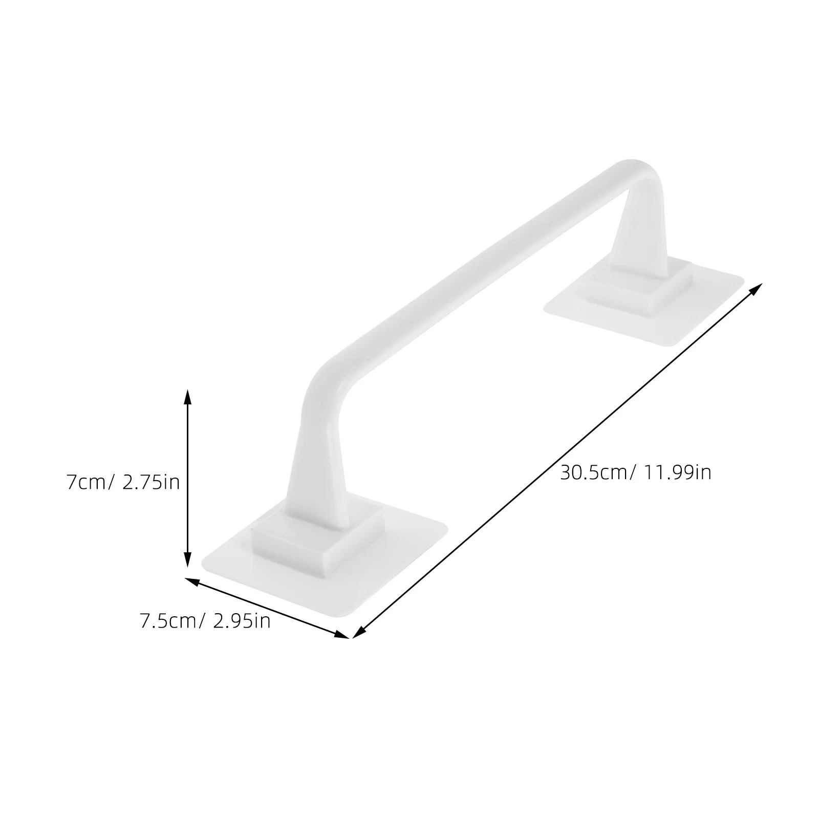 

Premium Wall MountedBathroom Towel Holder ABS Lightweight Long Bar for Bathroom Kitchen Tiles Glass Ceramics Towel Rack