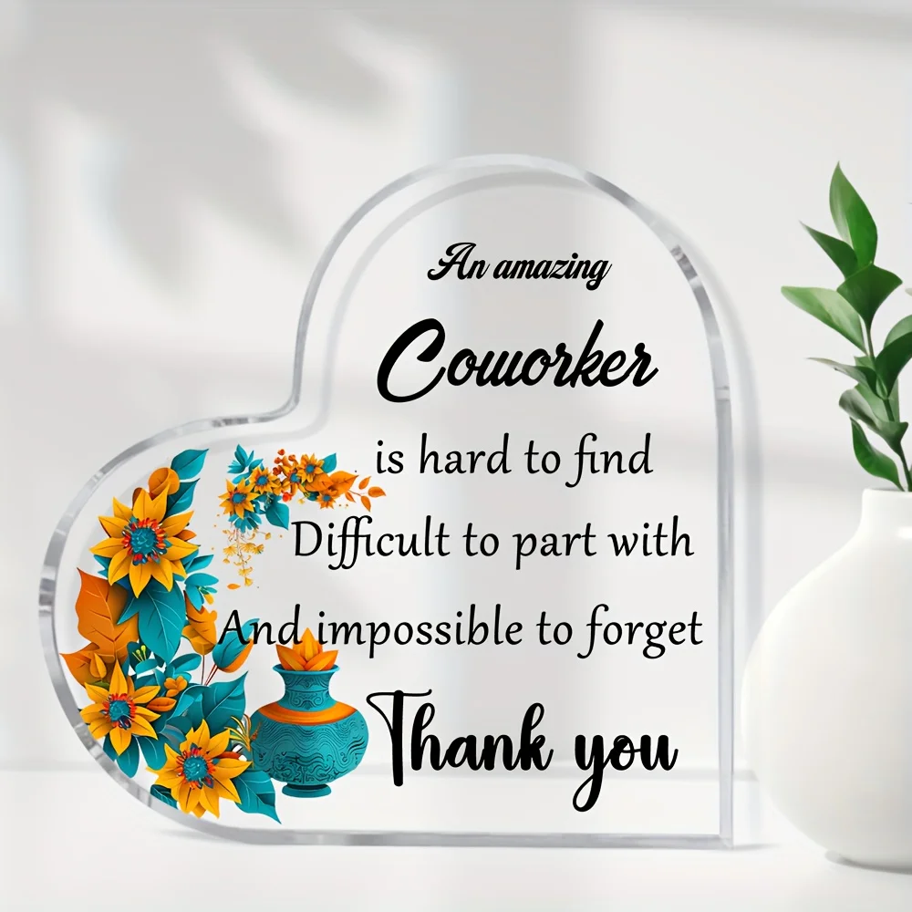 Rare Coworker Hard to Find Hard to Separate Incredible Acrylic Heart Gift for Boss Friend Teacher Doctor