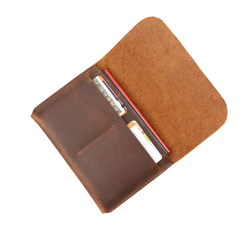 Genuine Leather Passport Cover Vintage Handmade Cover for Passports Travel Document Organizer Cow Leather Passport Holder Men