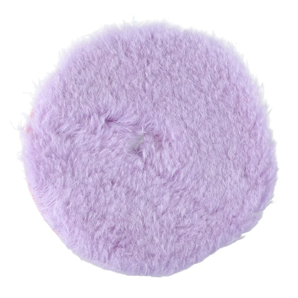 6.5 Inch Purple Wool Polishing Pad Car Paint Polishing For Buffer Polisher Use Fast Finishing Disc Pad Abrasives Tools