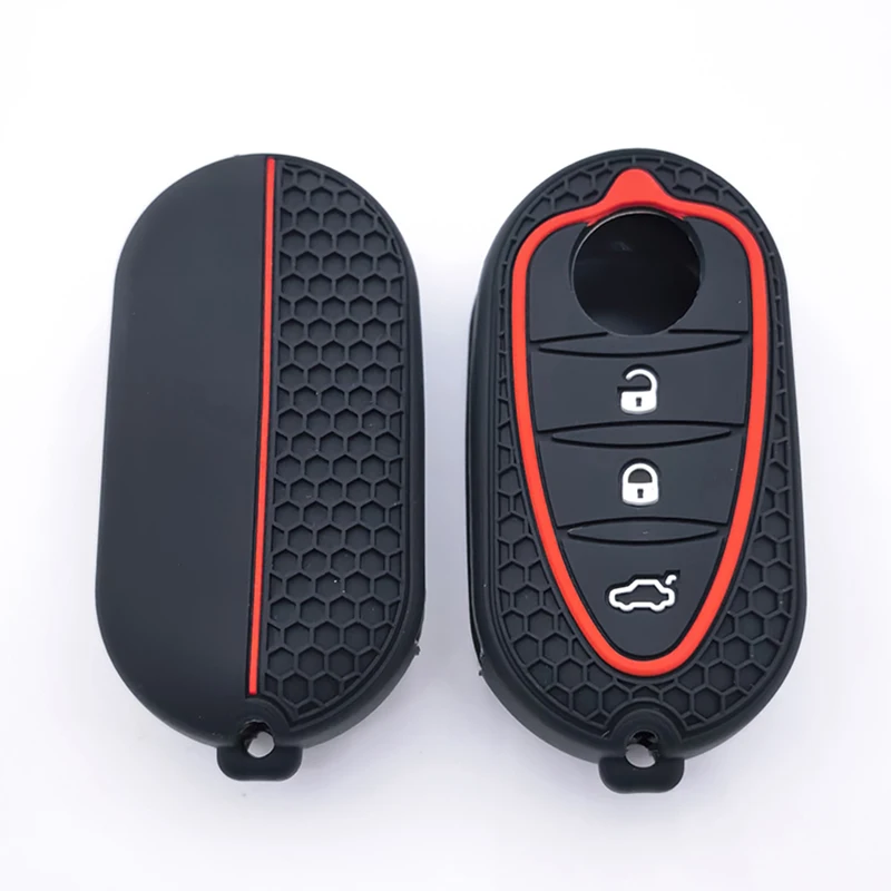 حافظة غطاء مفتاح من السيليكون لسيارة ألفا روميو جيوليتا أسطورة جونيور 4C روميو ميتو أسطورة 159 GTO GTA ملحقات سيارة التحكم عن بعد #6