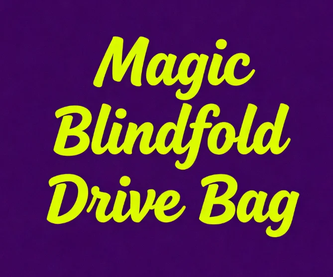 Beginners‌ See Thru Magic Blindfold Drive Bag - Stage/Close-Up Illusion Prop, Mentalism Trick with Gimmick, Comedy Magic Toys