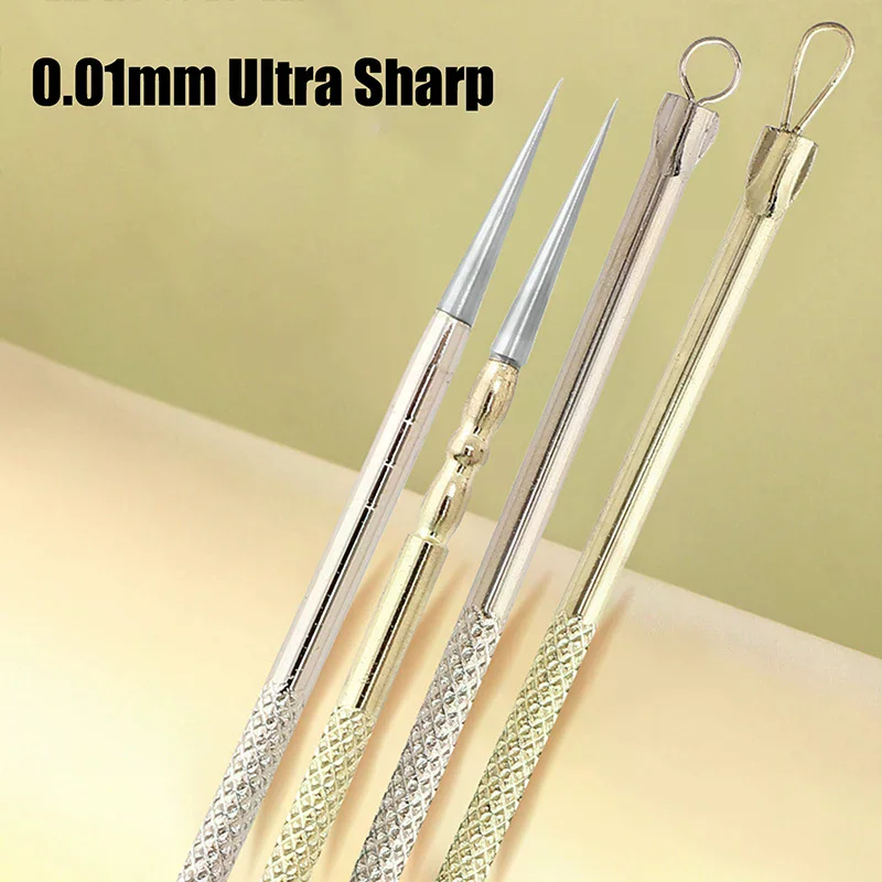 0.01mm Blackhead Comedone Acne Pimple Blemish Extractor Remover Stainless Steel Needles Remove Tools Face Skin Care Pore Cleaner