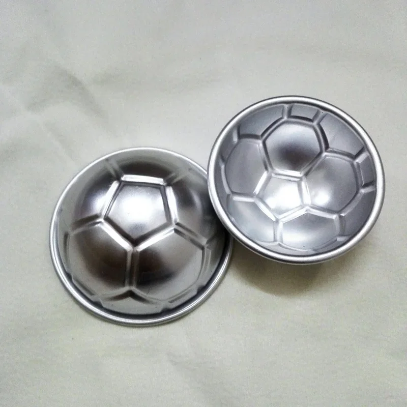 3Size 3D Football Soccer Ball Aluminium Cake Mold Pan Decorating 8\