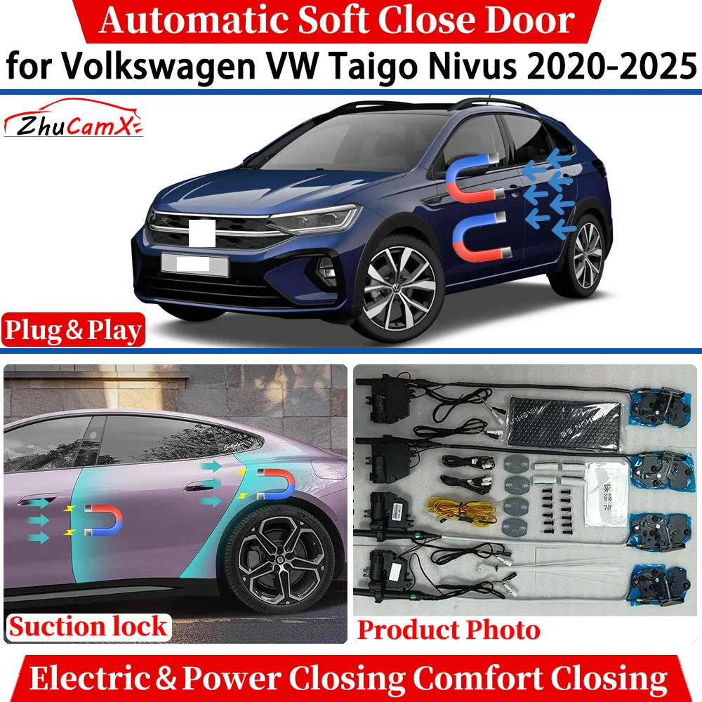 

Для Volkswagen VW Taigo Nivus 2020-2025: Автоматическая система плавного закрывания дверей с электроприводом, комфортное закрытие, бесшумный механизм с функцией присоски