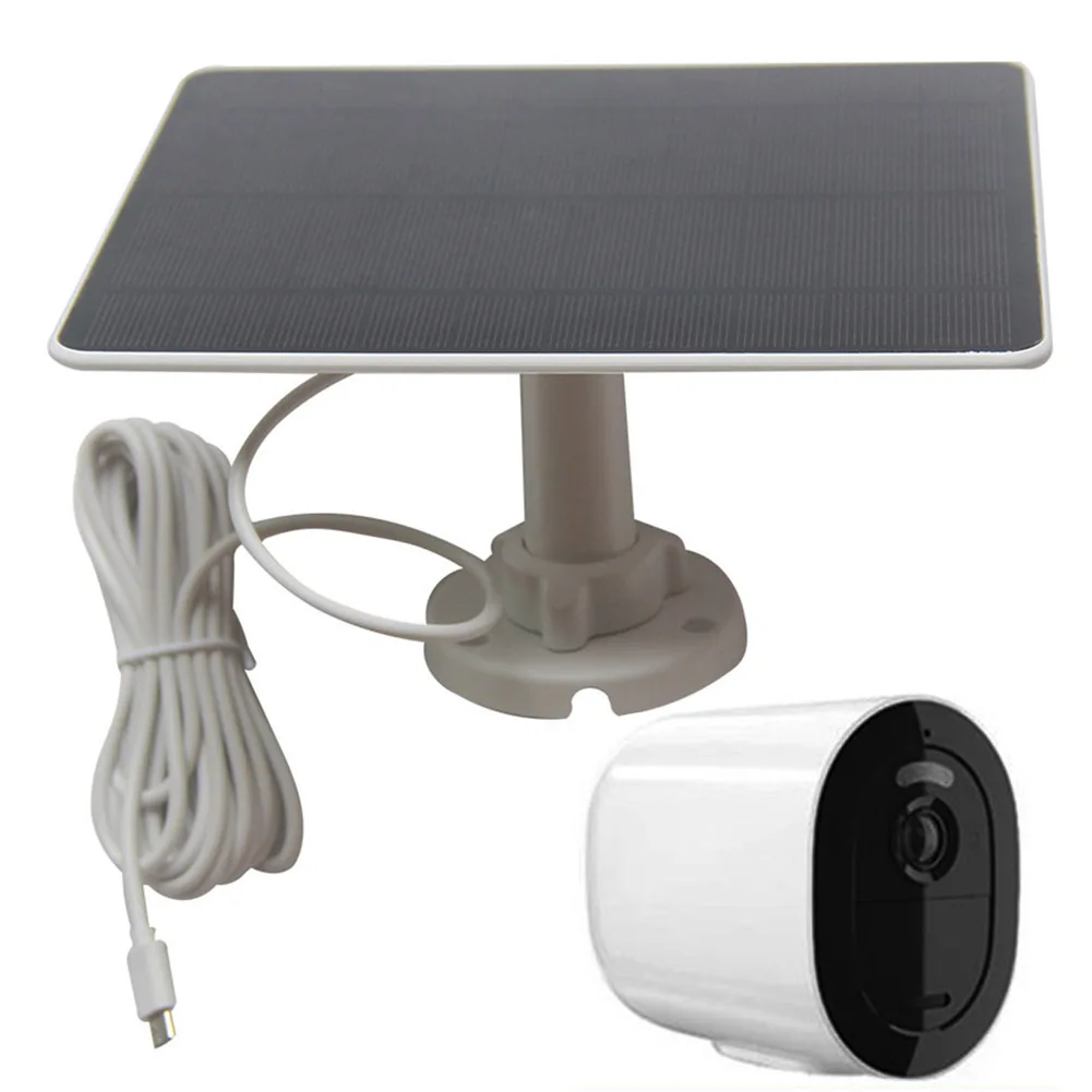 20W 5V Solar Panel Micro USB+Type-C Outdoor Solar Cells Charger 360°Adjustable Mounting Solar Panels for Small Home Light System