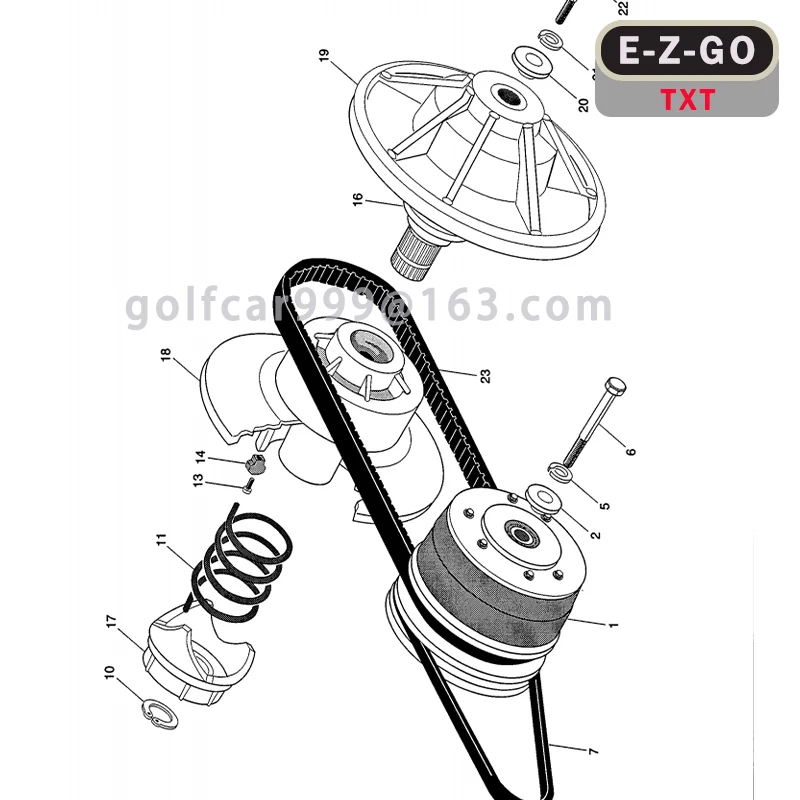 Clutch Drive Belt For EZGO TXT Medalist Gas Golf Cart 1994-Up #72054G01 72024G01 72025G01