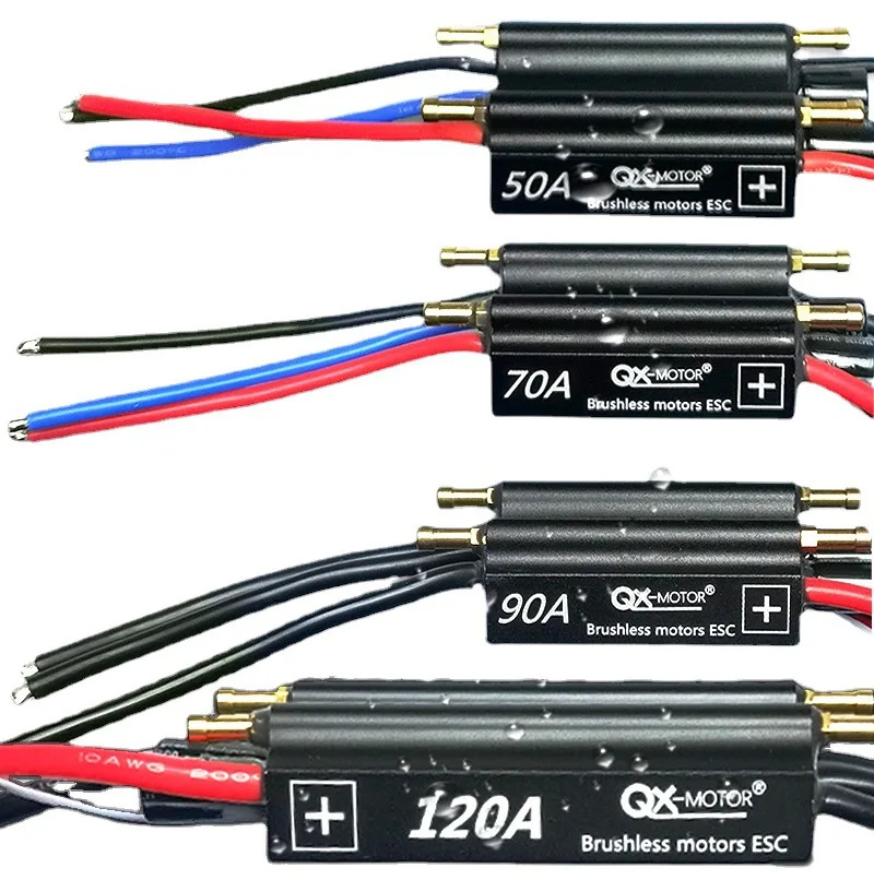 

QX 50A 70A 90A 120A модель подводного корабля ESC бесщеточный водонепроницаемый двусторонний ESC с водяным охлаждением