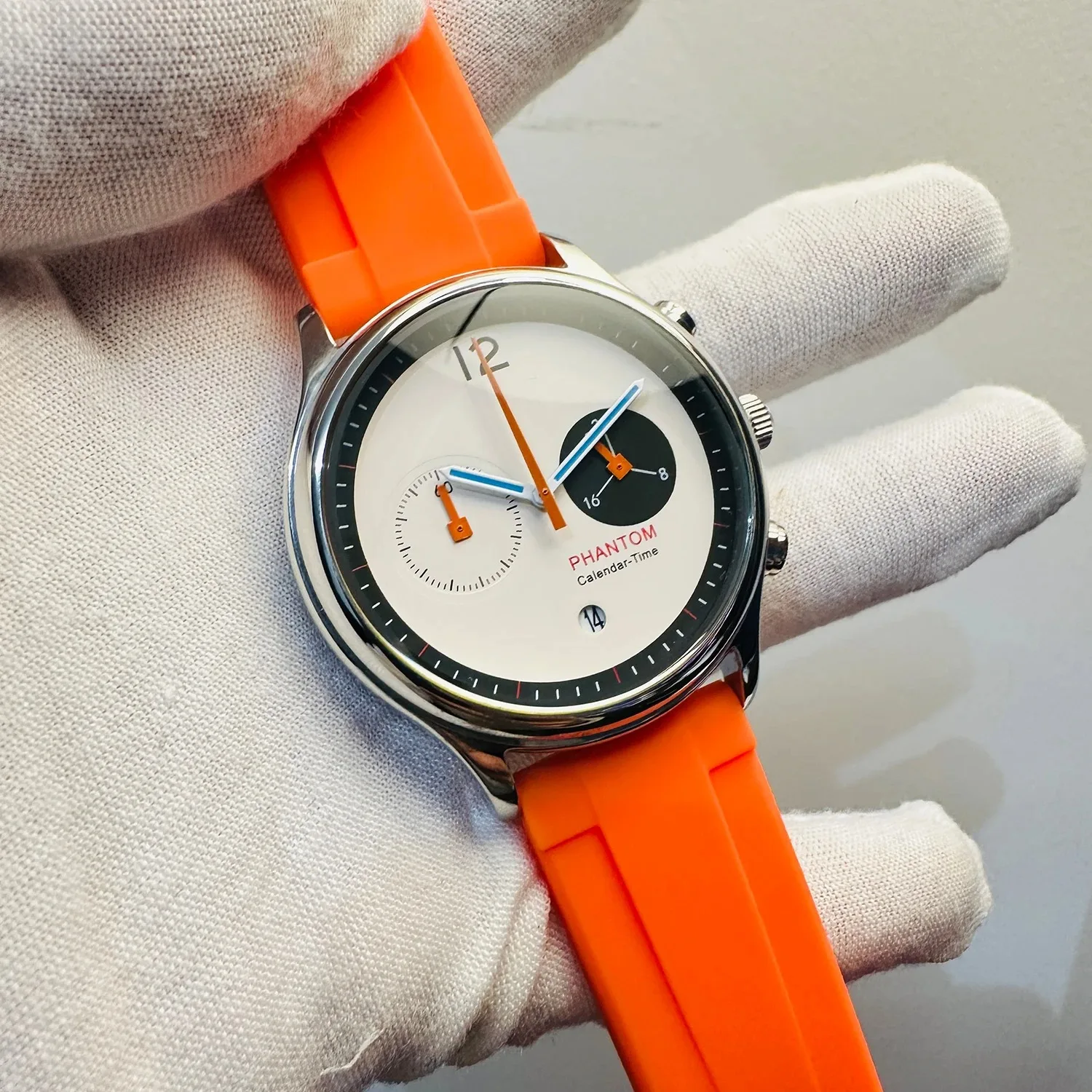 

Мужские часы PHANTOM Sport Chrono — устойчивая к царапинам нержавеющая сталь, секундомер и календарь, водонепроницаемые кварцевые часы