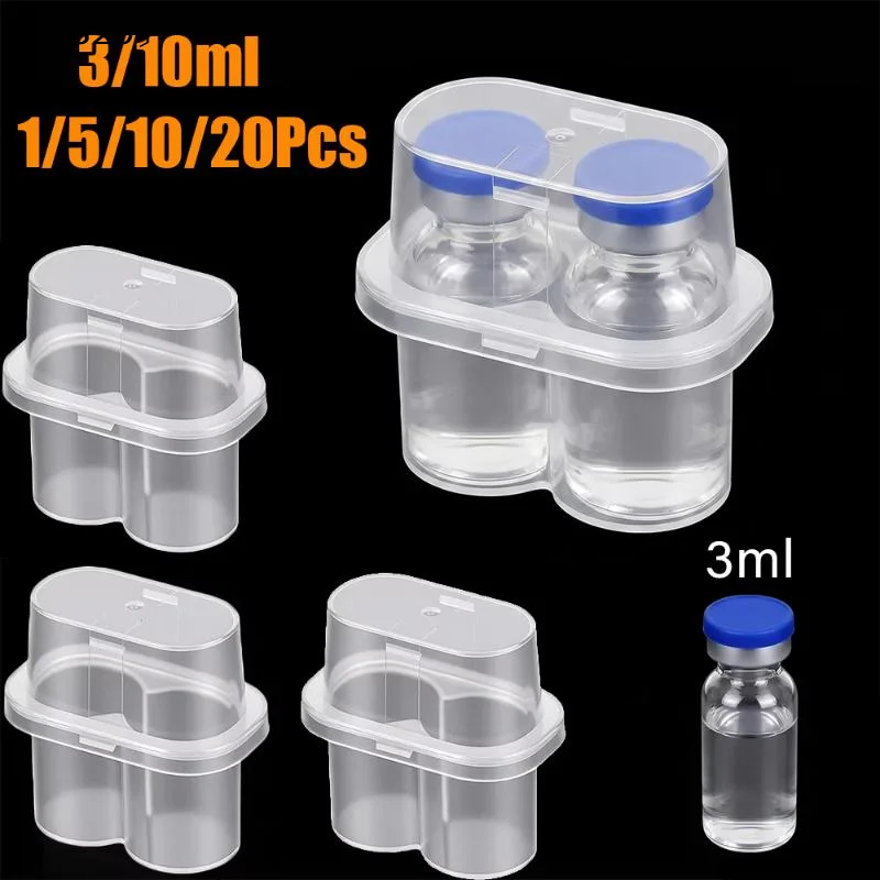 2-Slot Microtube Vial Peptide Freezer Storage Case For Fridge Organizer 3/10ML Glass Vials Microtube Secure Holder Box〔DD329〕