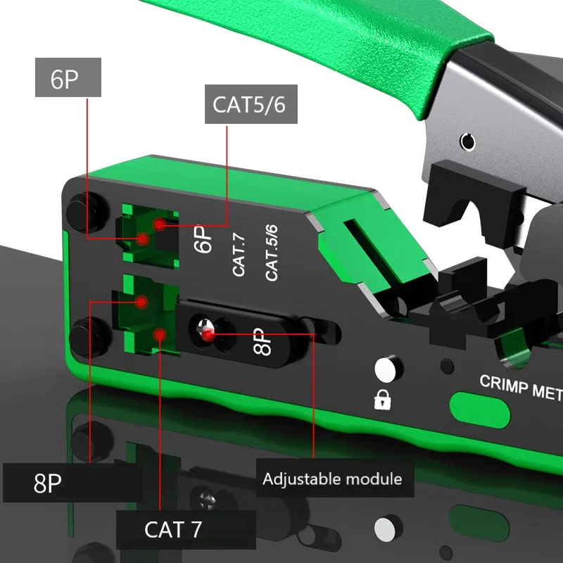 Imagem -03 - Alicate de Rede Laoa Cat5 5e Terminal Crimper 8p8c Rj45 6p2c 6p4c 6p6c Rj11 Rj12 Alicate de Friso Cortador de Fio Descascando Alicate