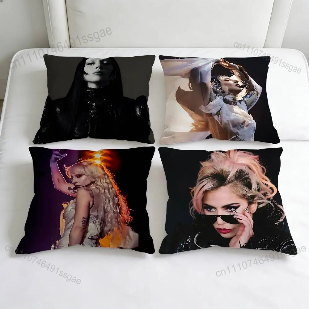 

L-Lady G-Gaga R-Runway Square Pillow Cover Decorative Throw Pillow Case for Sofa Couch Bed Home Car Living Room Decoration