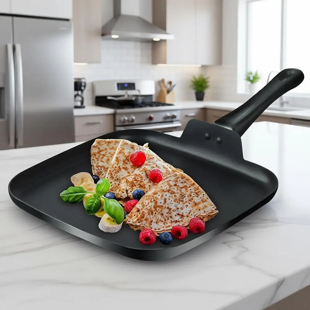 

10 Inch Square Nonstick Griddle Pan for Eggs, Omelettes, and Grilling