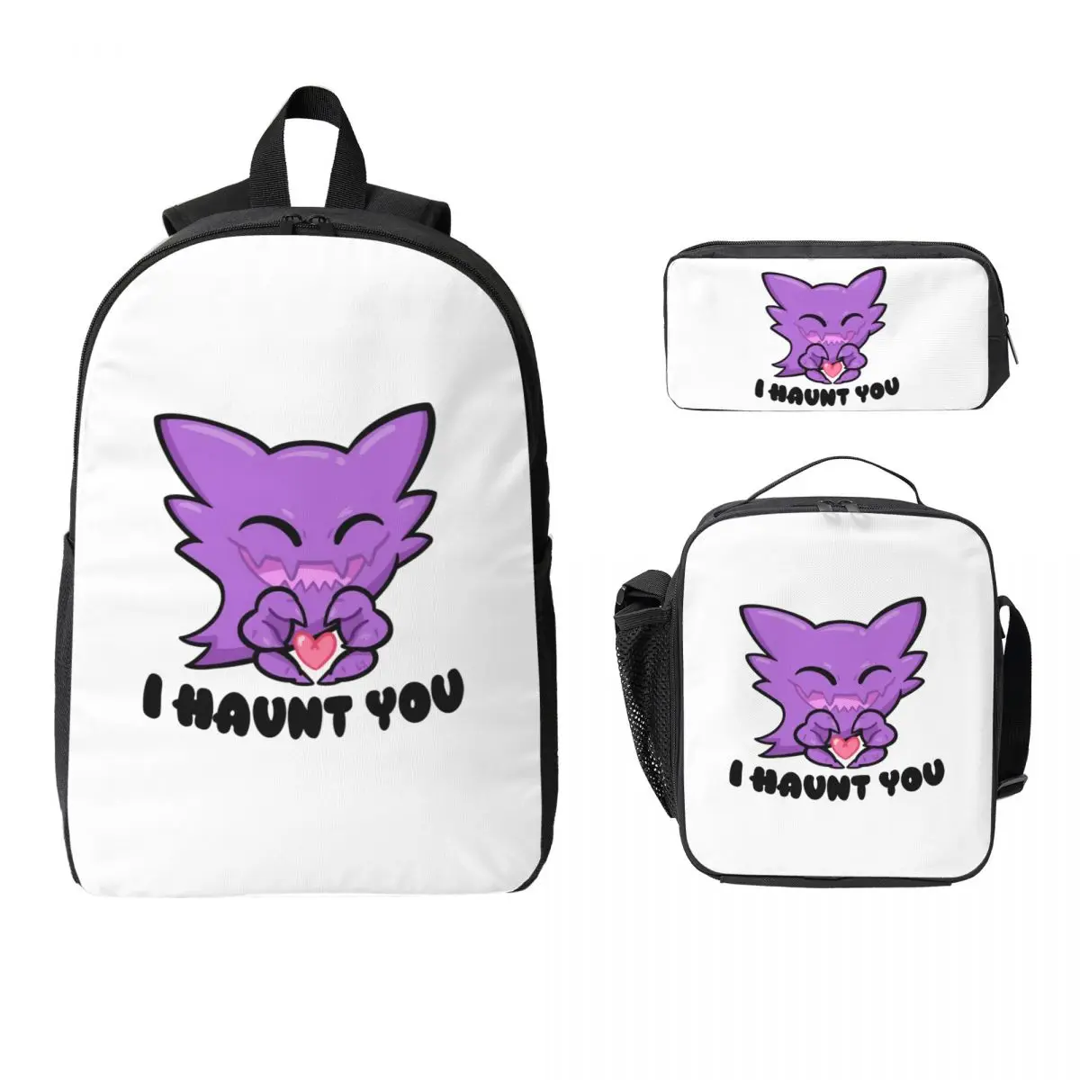 

Haunter I Haunt You Backpack Student BookBag School Bag Laptop Shoulder Bags 3ps Insulated Lunch Bag Pencil Case