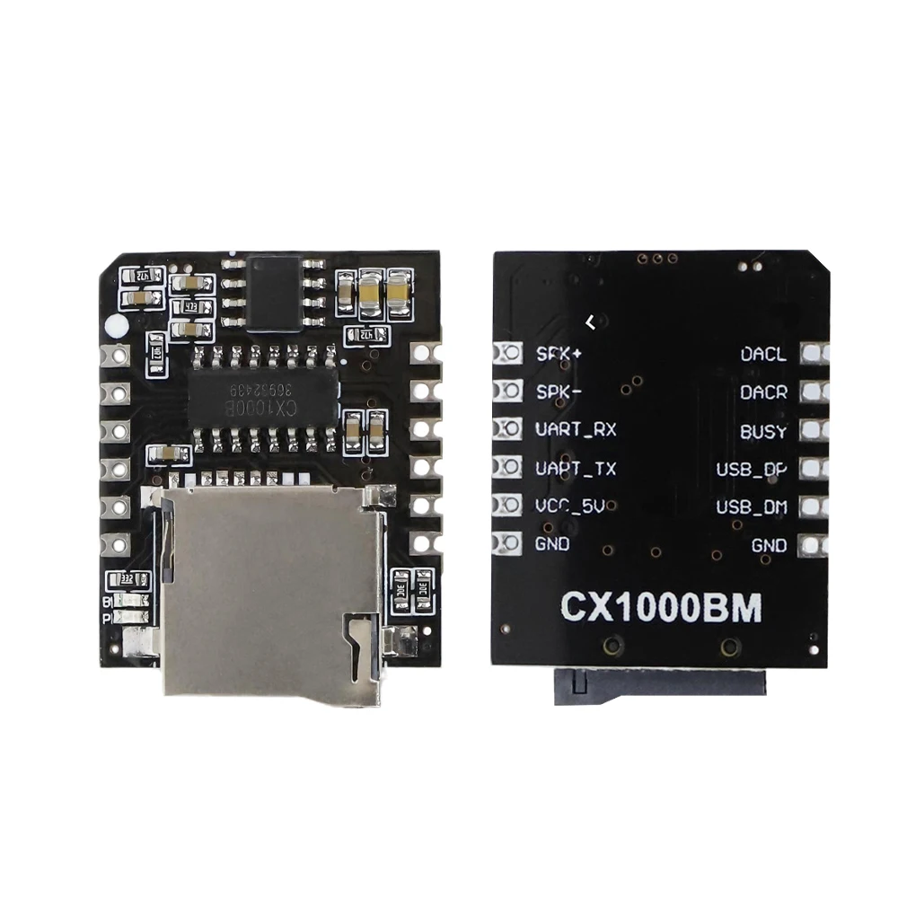 CX1000BM Serial Voice Player Module MP3 Playback Voice Broadcast Custom Audio Recordable Sound Module For Greeting Card