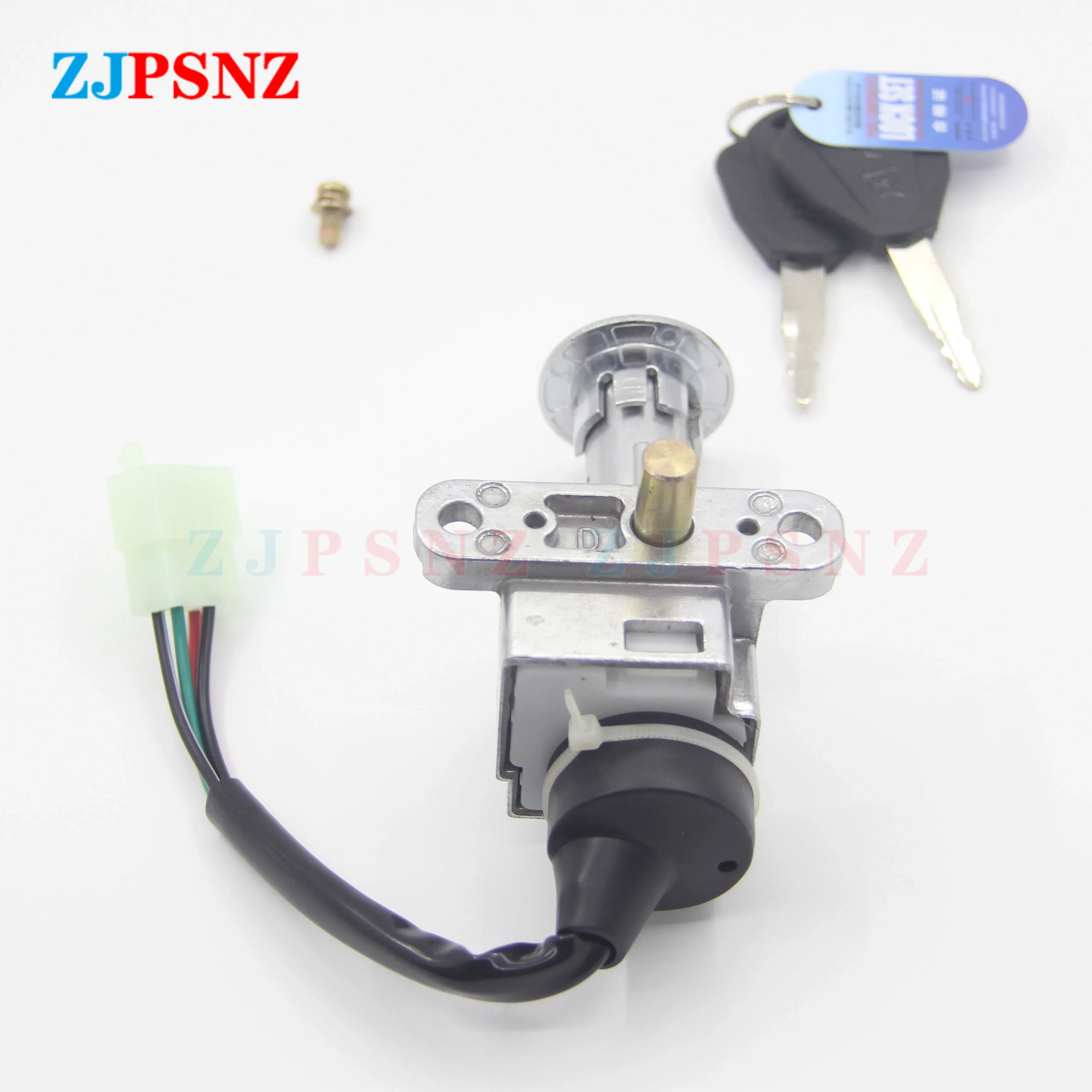 Motorcycle Switch Key Faucet Lock Head Lock Electric Door Lock 4Wires For GY6 CG125 Motorcycle ATV Scooters Ignition 125cc