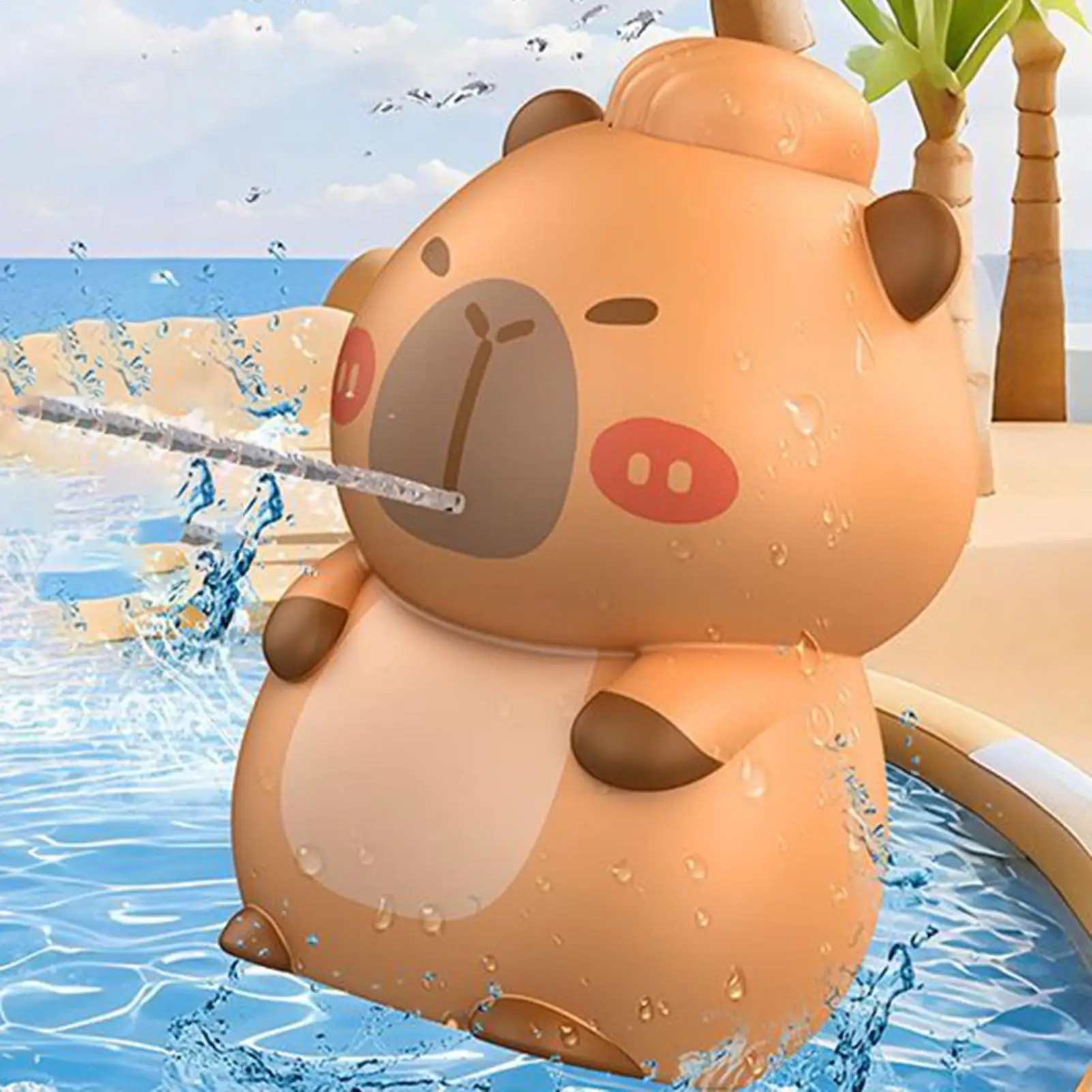 สระว่ายน้ํา Squirt ของเล่นเล่นกลางแจ้ง Squirter ของเล่น Interactive ตลก Capybara รูปร่างเกมชายหาดสําหรับ Backyard ว่ายน้ําปิกนิกเด็ก Camping