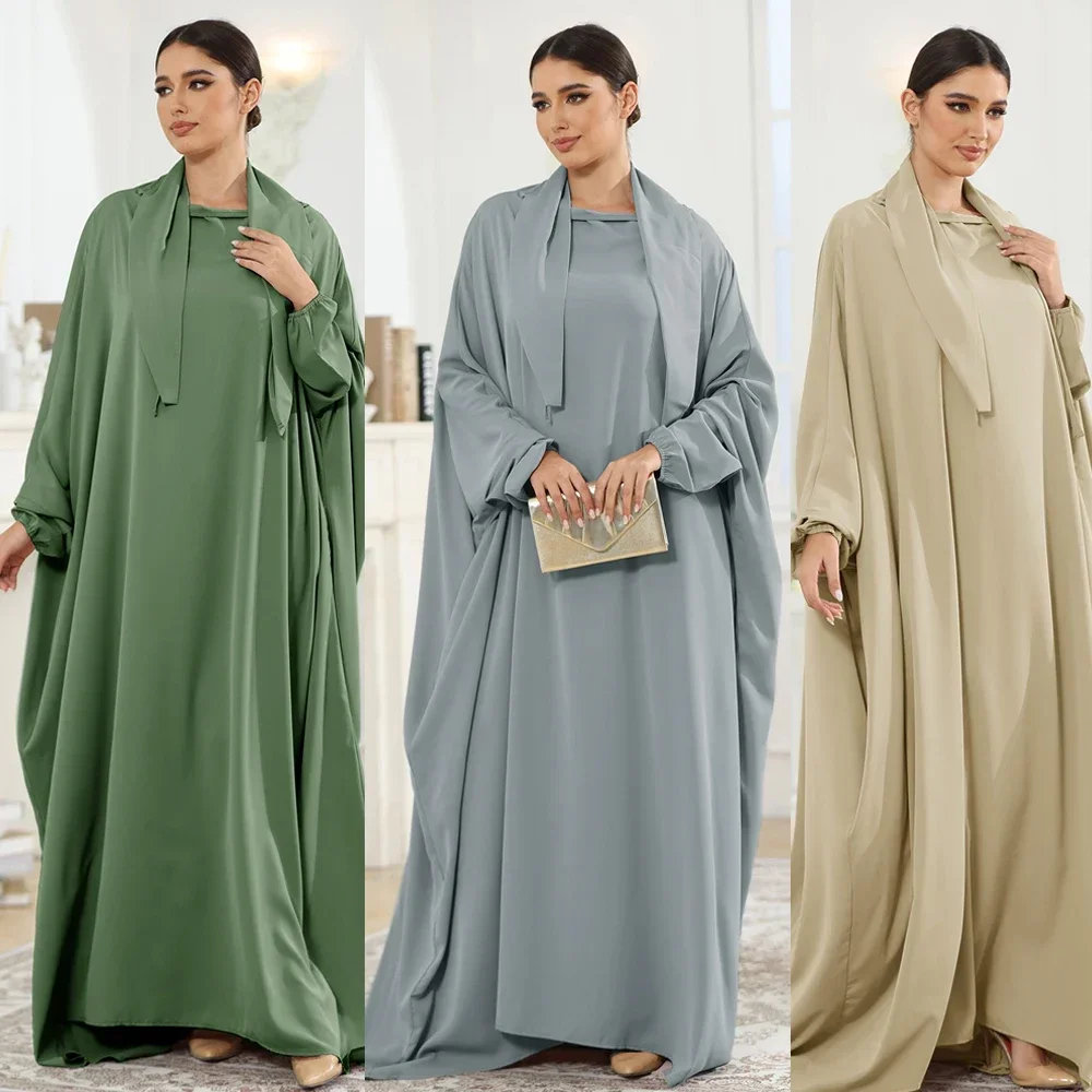 Muslimische Frauen Gebet Kleidungsstück Kleid Mit Kapuze Abaya Eid Djellaba Ramadan Islam Kleidung Dubai Arabisch Robe Türkische Modest Kaftan Kleid