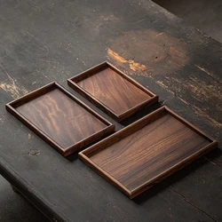 Wooden Serving Tray Square Bamboo Serving Tray Food Tableware Tray For Dinners Party Tea Bar Serving Tray Food Tray