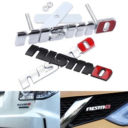 Car Front Grille Emblem Sticker 3D Metal Badge Exterior Tuning Accessories for Nissan Nismo Tiida Teana GTR 350Z 370Z 240SX ECT