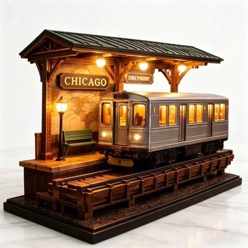 367A Train/Frisco Cables Car Table Lamp LED Desk Light Bedside Lamp Night Lights Desktop Ornament for Home Office Decorations