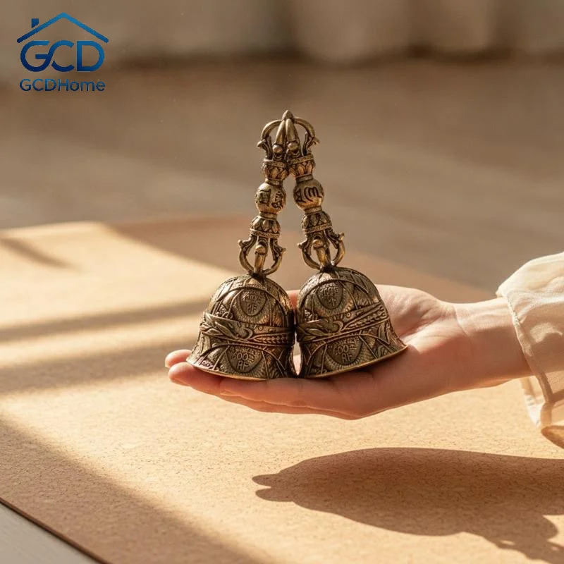 1Pcs Christmas Bronze Bell Creative Gift Home Decoration Brass Handicraft Die Cast Drop Bell Wind Bell For Key Car Use