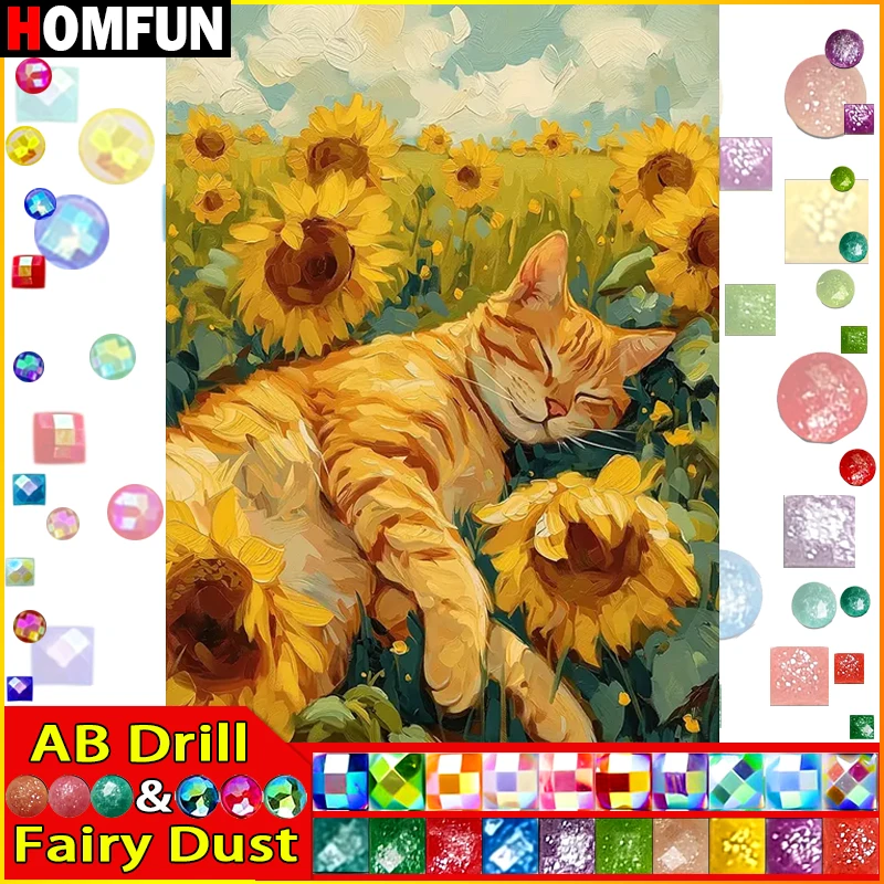 HOMFUN Fairy Dust AB pittura diamante 5D fai da te \