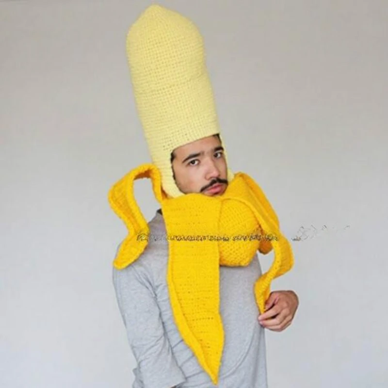 

Popular Banana King Handmade Knitted Hat with Funny Shaped Hat for Men and Women in Autumn and Winter