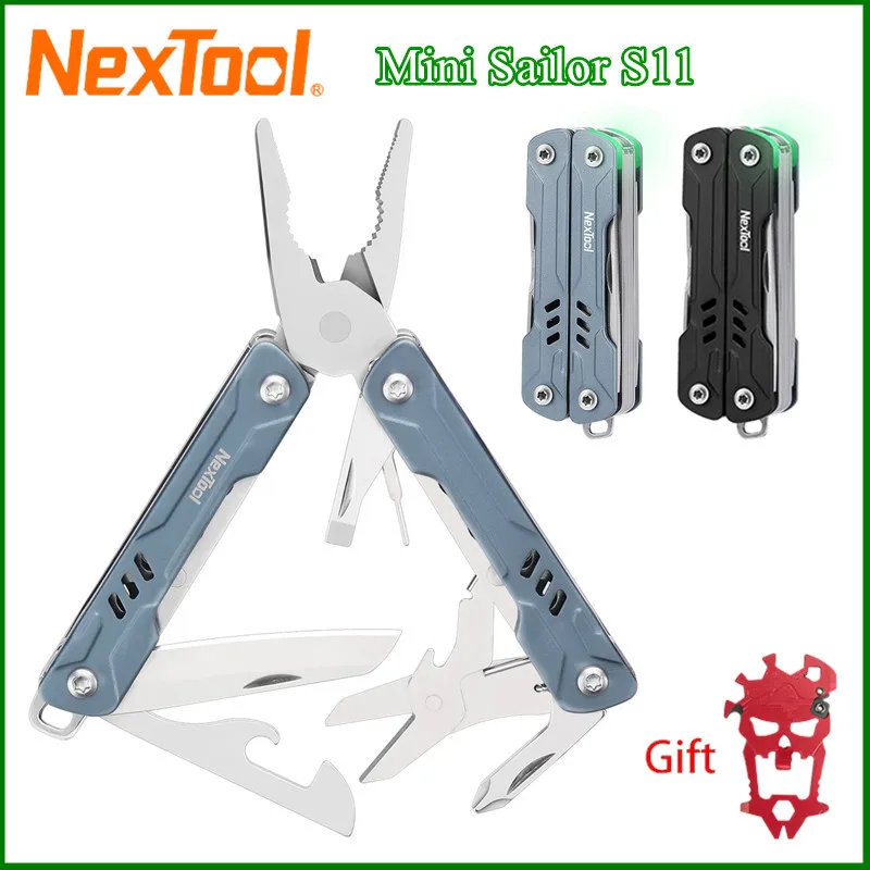 

NexTool 12 в 1, мини-матросские плоскогубцы S11, многофункциональный инструмент, складные ножницы, отвертка, портативный нож EDC, уличное оборудование, ручные инструменты