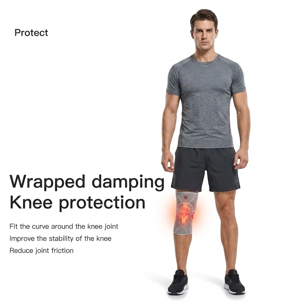 1PC Knee Pads Compression Knee Pad Knee Braces For Arthritis Joint Support Sports Safety Volleyball Gym Sport Brace Protector