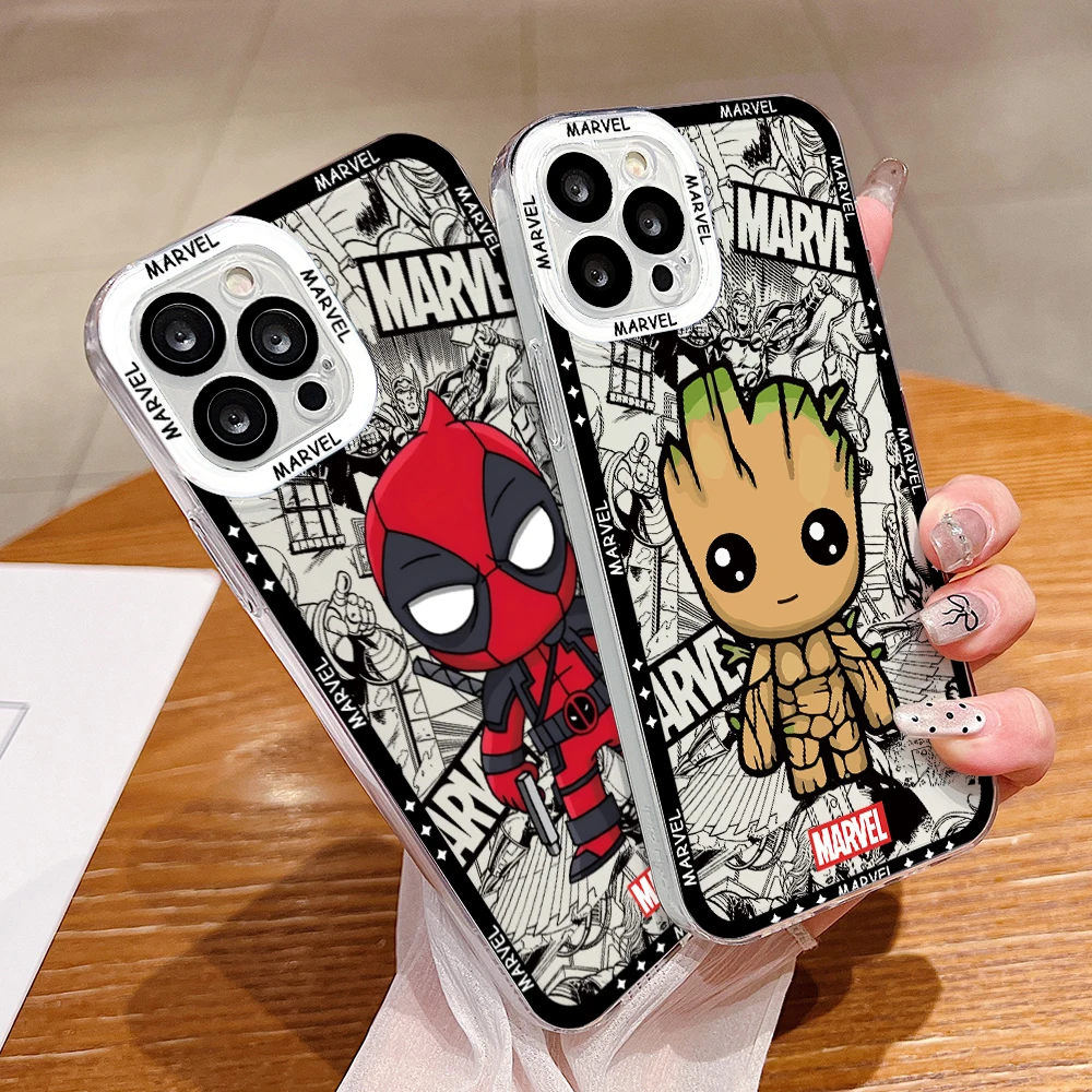 Marvel Venom Deadpool Groot Phone Case for Oppo Reno12 Reno11 Reno10 Reno8 T Z F Reno 12 11 10 8 7 6 5 Pro 4G 5G Border Cover