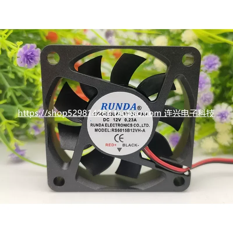 for RUNDA RS6015B12VH-A DC12V 0.23A 6cm Light Speed Cooling Fan for Stage Lighting Equipment Heat Dissipation