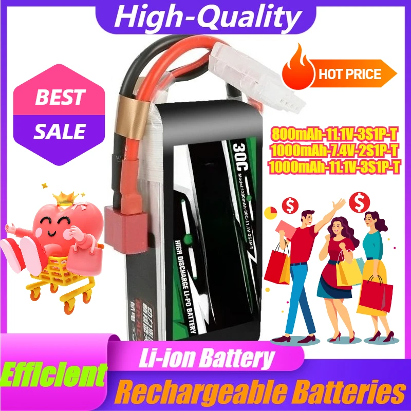 

800mAh/1000mAh for ACE350 450 800 1000 1300 RC Small Aircraft Model 2s3s Lithium Batteries