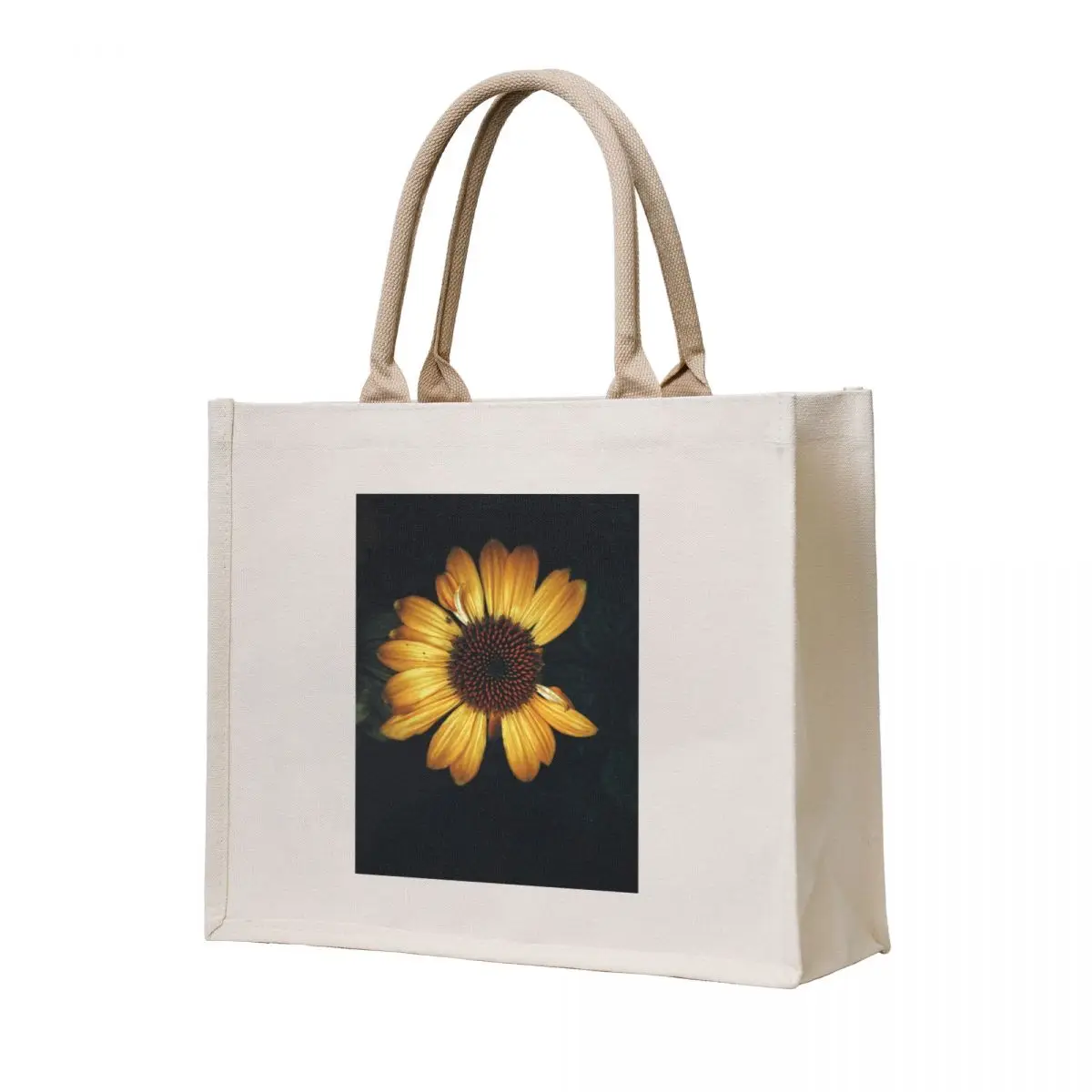 A mini yellow sunflower with aphid Tote Bag Canvas stote bag tote bags men canvas tote bags