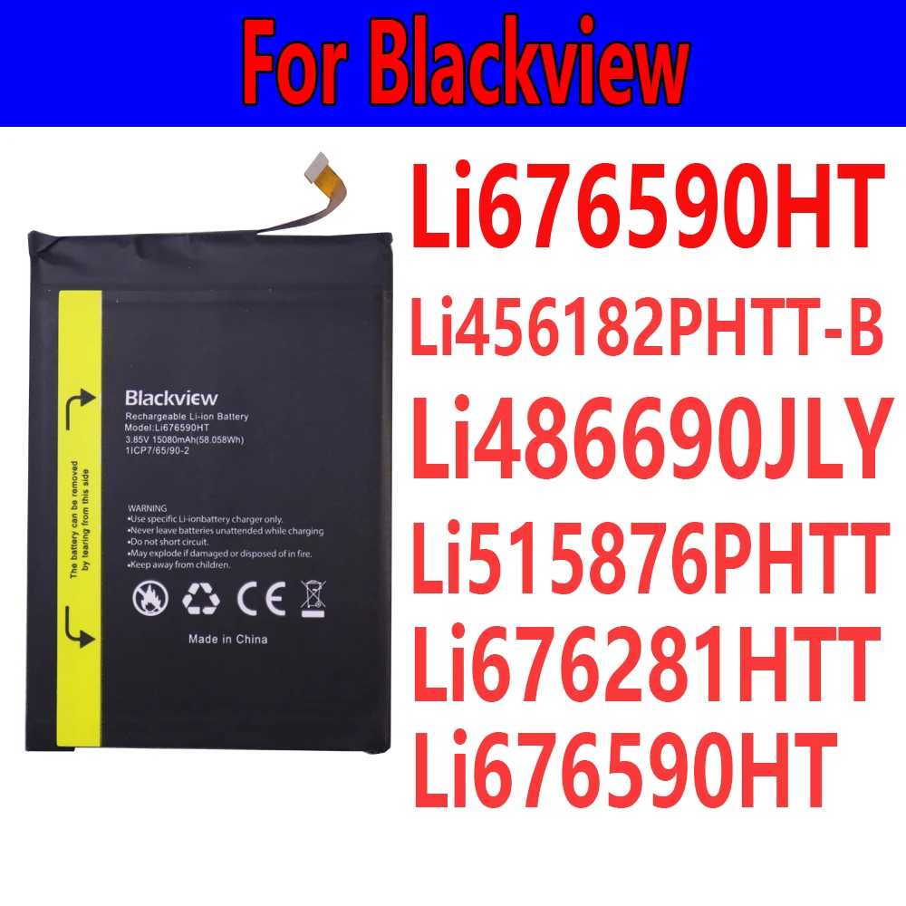 Battery For Blackview BV8800 BL8800 Pro  A85 BV6600 BV7200 BV9300 BV9300  Li676590H Batteries Fast DT Li456182PHTT-B Li486690JLY