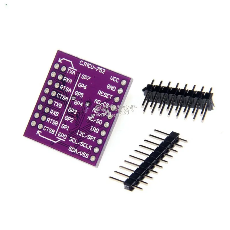 MCU-752 SC16IS752 I2C/SPI Bus Interface to Dual-channel UART Conversion Module