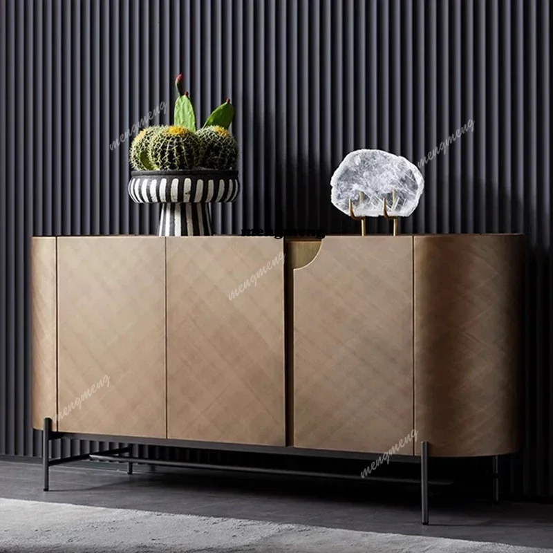 

Italian Minimalism Luxury Sideboard Cabinet Villa Storage Living Room Cabinet Premium Home Entrance Furniture