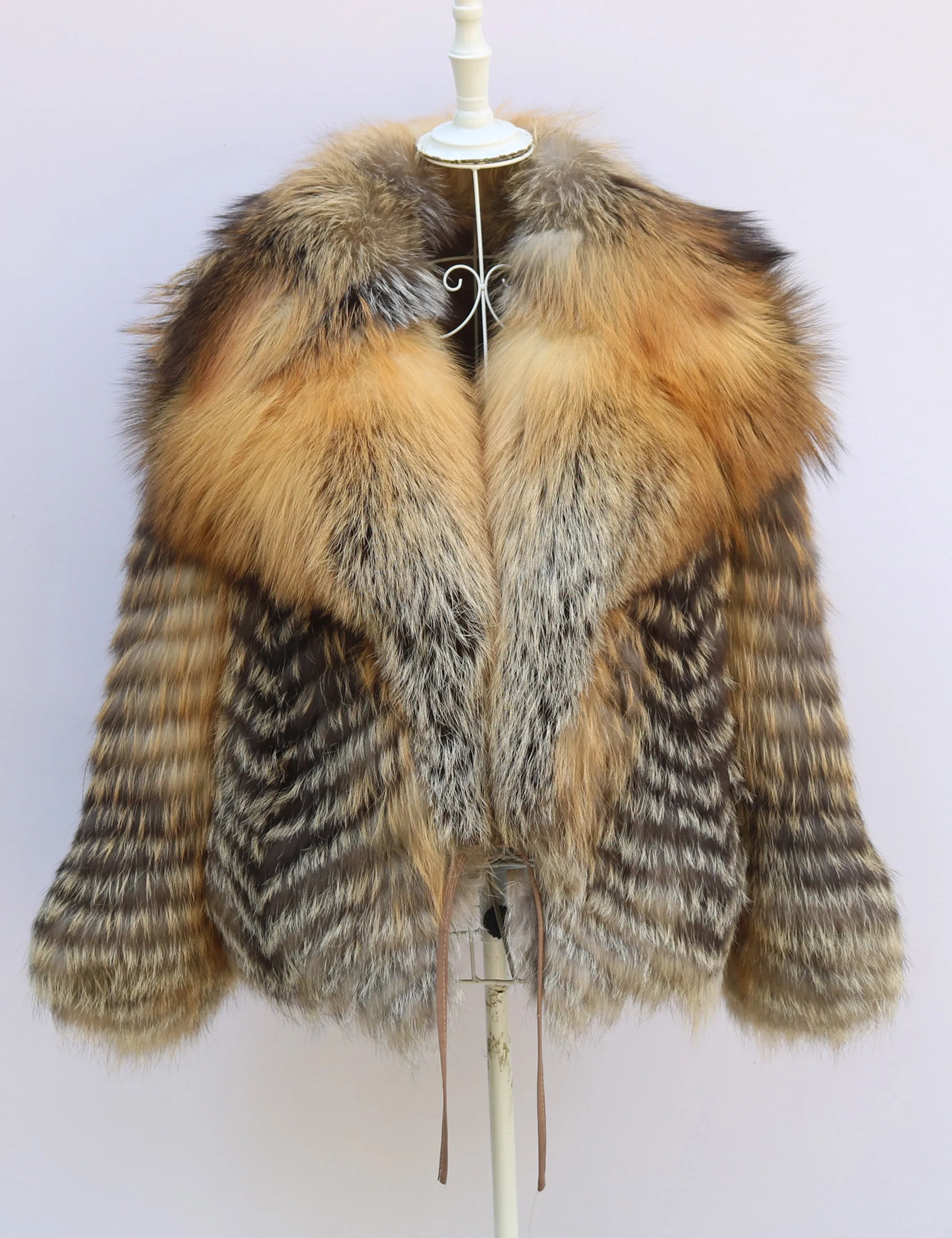 Furshehe-casaco de pele real para mulheres, jaqueta grossa, casacos quentes, 100% natural, moda feminina, novo estilo, inverno