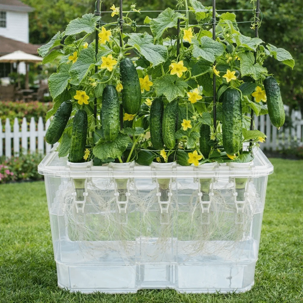 

Split Design Hydroponic Box Thicken Nursery Pots Soil-Free Planting Box Plastic Hydroponic Growing Box Fruits Growing