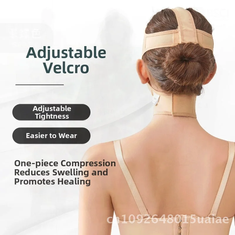 Masque facial complet, bandage pour sculpture de fil d'aspiration faciale, plis nasolabiens, soulever et serrer le double menton, ensemble mandibulaire