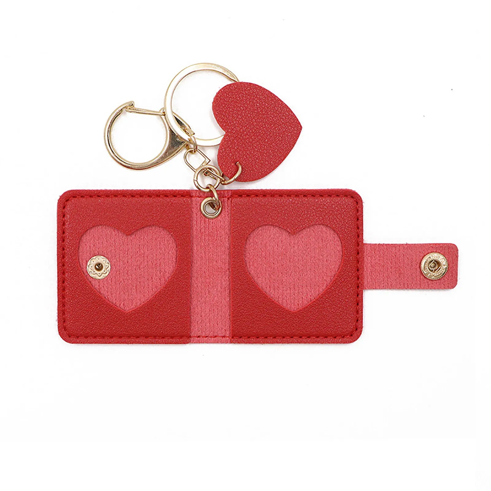 Mini One Inch Photo Album Keychain Leather Portable Carry-on DIY Big Head Stickers Photo Frame Unique Bag Pendant