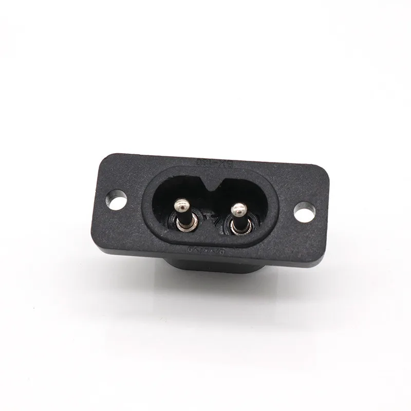 5PC C8 Male Power Socket Female Plug Power Outlet Embedded Electric Connector AC 2.5A 250V 8-Shaped Plug Socket 35mm*15mm