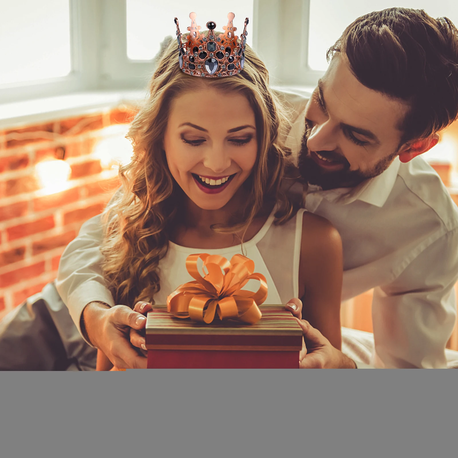 

2 Pcs Crown Cake Topper Black Ornaments Kids Baby Shower Cupcakes Party Party Crown Decor Decor Hair Styling Tool