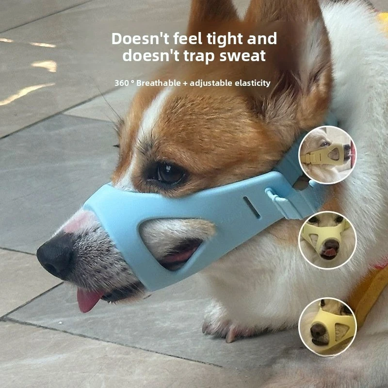 

Adjustable Dog Muzzle Bite Proof Bark Control Anti Scavenging Pet Mouth Cover Comfortable Breathable Training GearDogs Outdoor